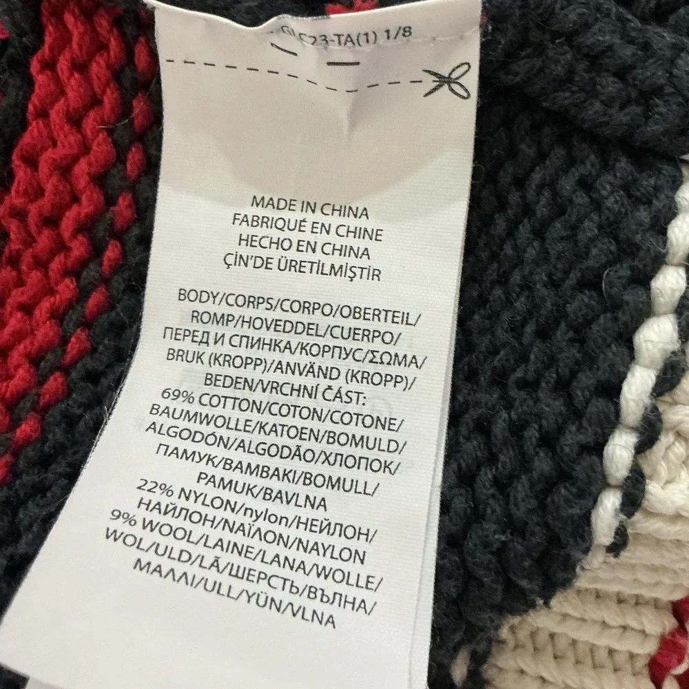 Polo Ralph Lauren Boys 8 Fair Isle Cotton Wool Full Zip Fish Sweater Nordic Ski